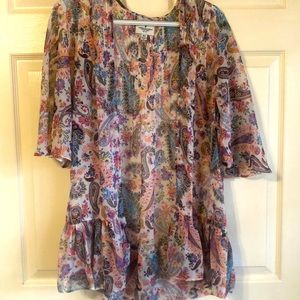 Ruffled Sheer Cardigan / Cover Up